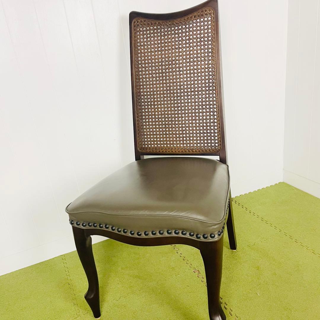 maruni マルニ ダイニングチェア ベルサイユ猫脚 籐 ハイバック④/④