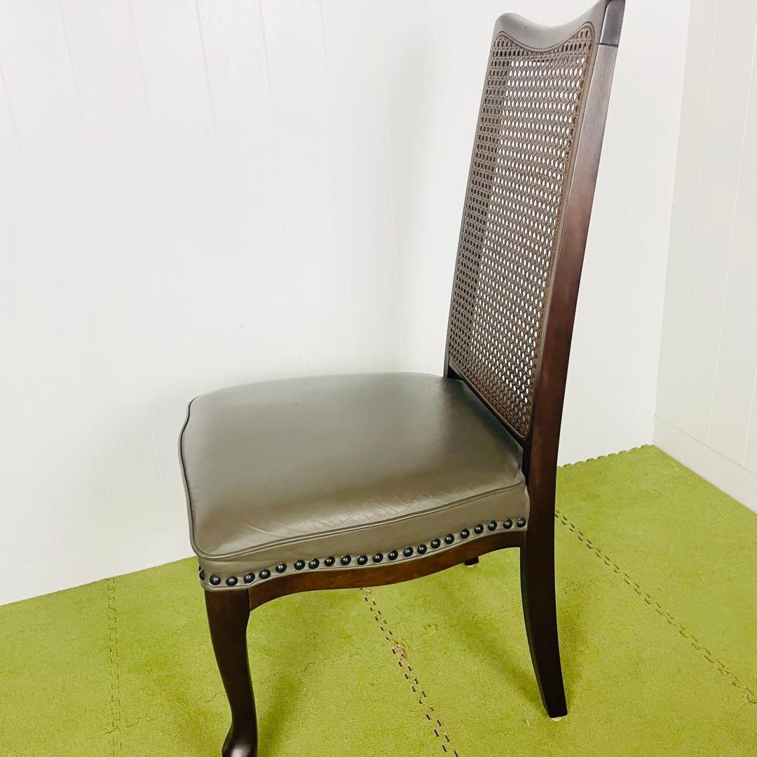 maruni マルニ ダイニングチェア ベルサイユ猫脚 籐 ハイバック④/④