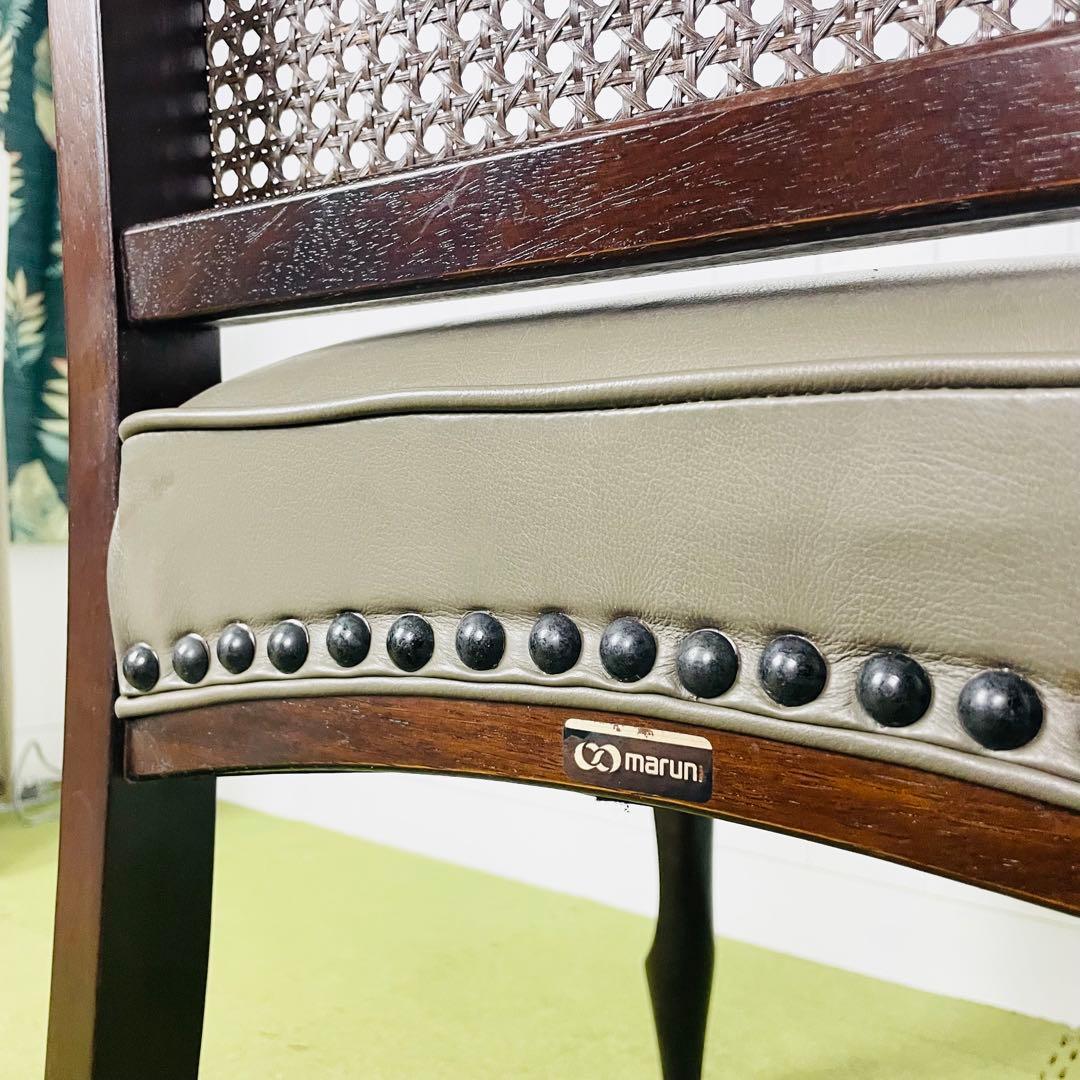 maruni マルニ ダイニングチェア ベルサイユ猫脚 籐 ハイバック④/④