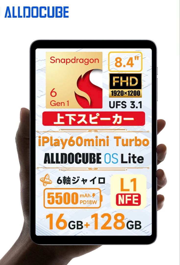 ALLDOCUBE iPlay60ｍini Turbo 外箱あり