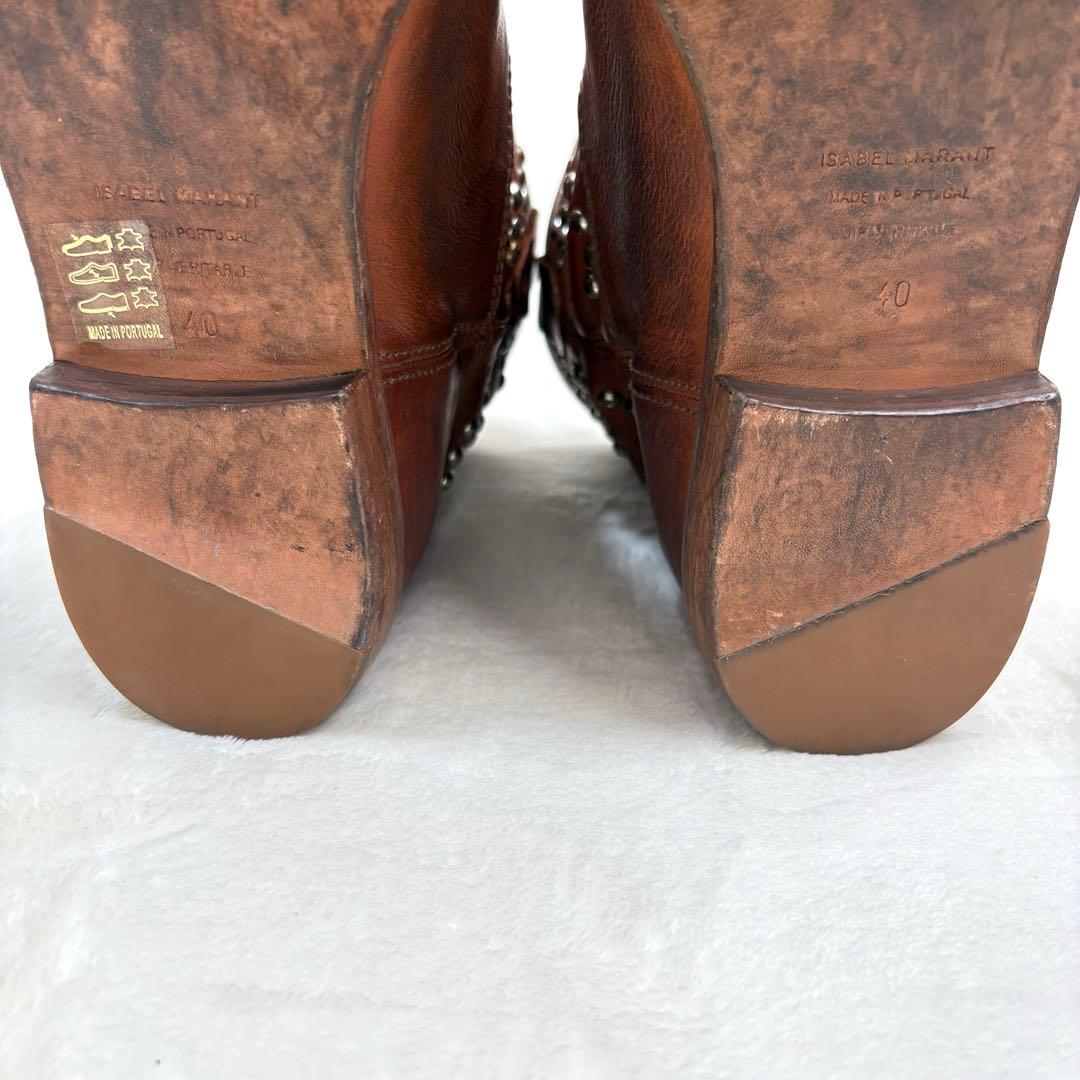 ISABEL MARANT ショートブーツ ウエスタン リペア済み 40
