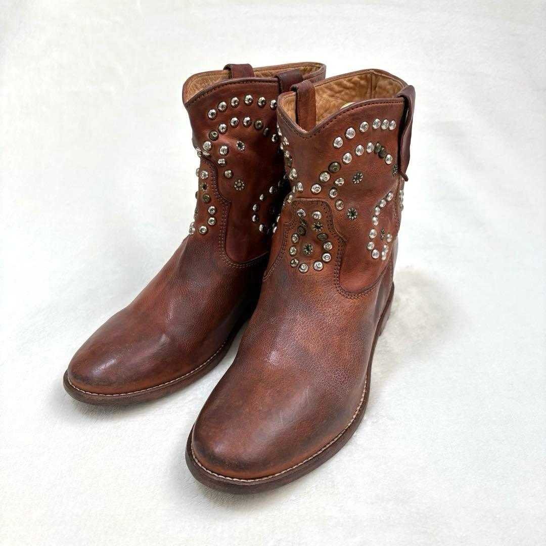 ISABEL MARANT ショートブーツ ウエスタン リペア済み 40
