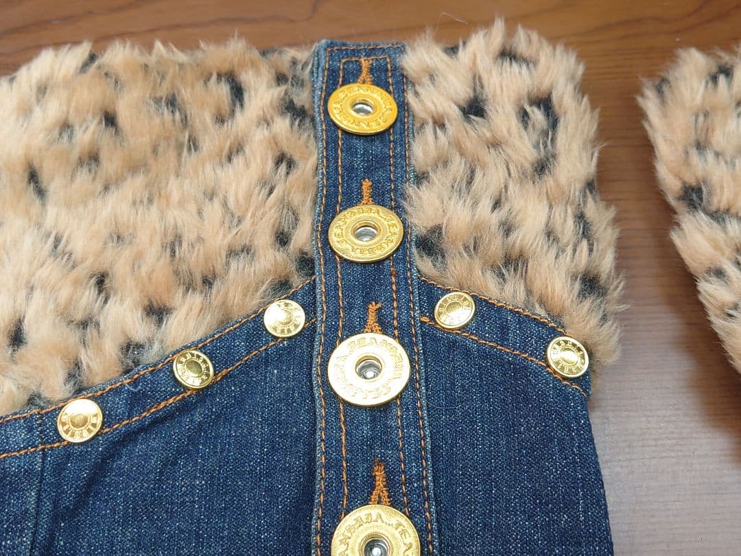 【Y2K】【Y3K】d.i.a デニム　ヒョウ柄　レッグウォーマー　アニマル