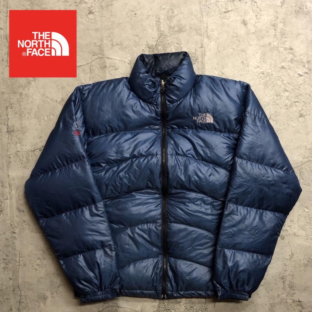 サミットシリーズ　刺繍　M ブルー　ヌプシ　ザノースフェイス　ダウンジャケット