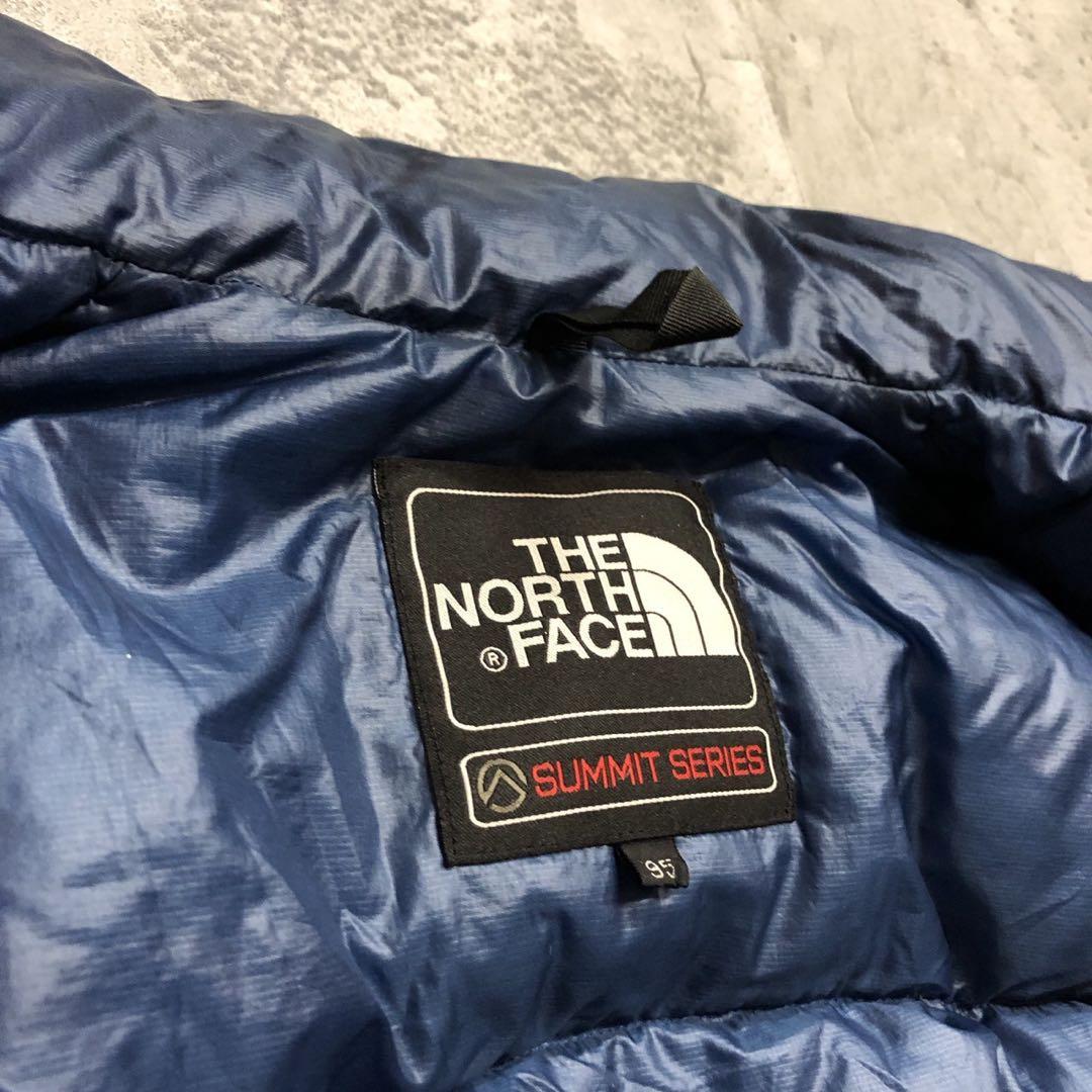 サミットシリーズ　刺繍　M ブルー　ヌプシ　ザノースフェイス　ダウンジャケット