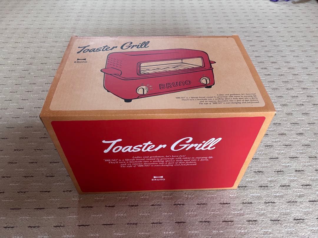 BRUNO トースターグリル　未使用（レッド）