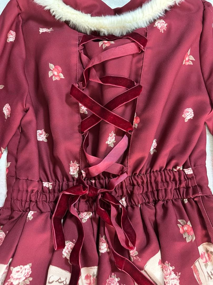 【専用】LIZ LISA ブックベア柄ワンピース ボルドー