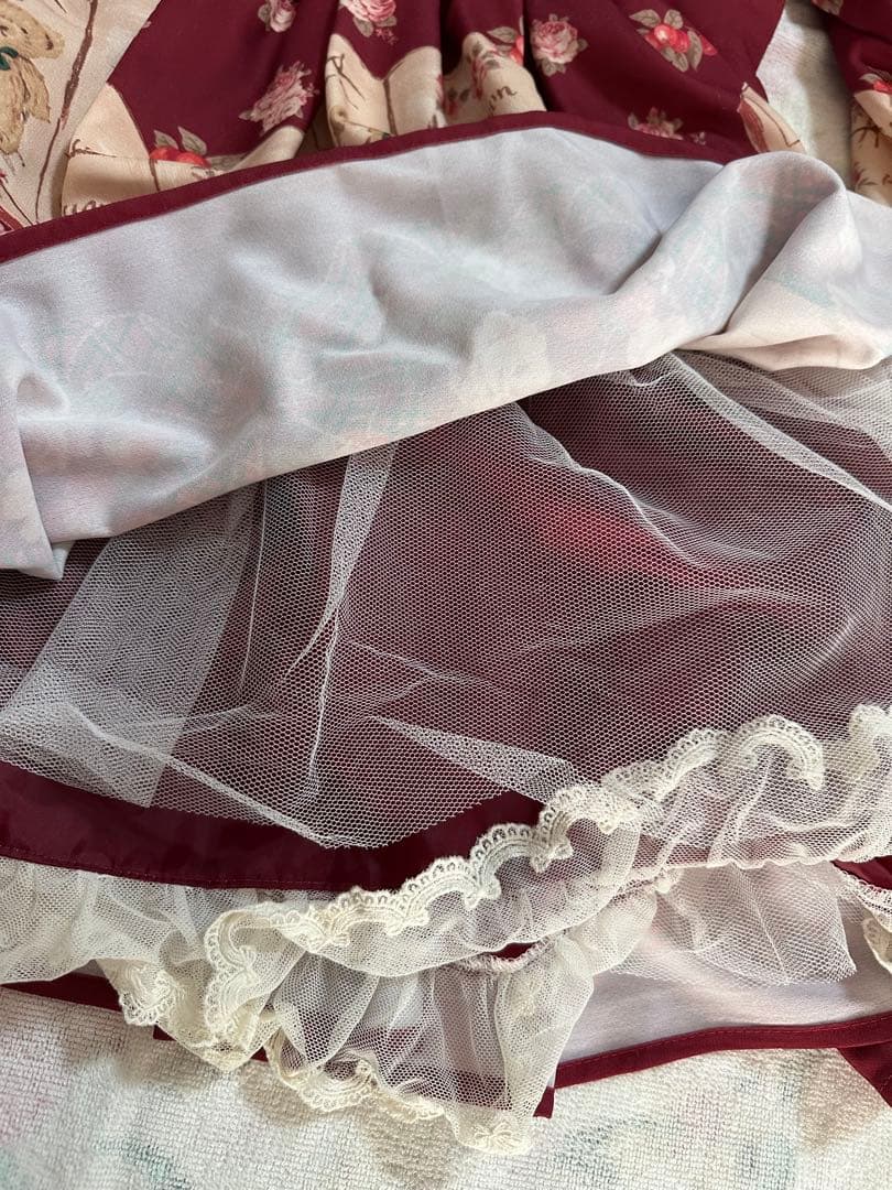 【専用】LIZ LISA ブックベア柄ワンピース ボルドー