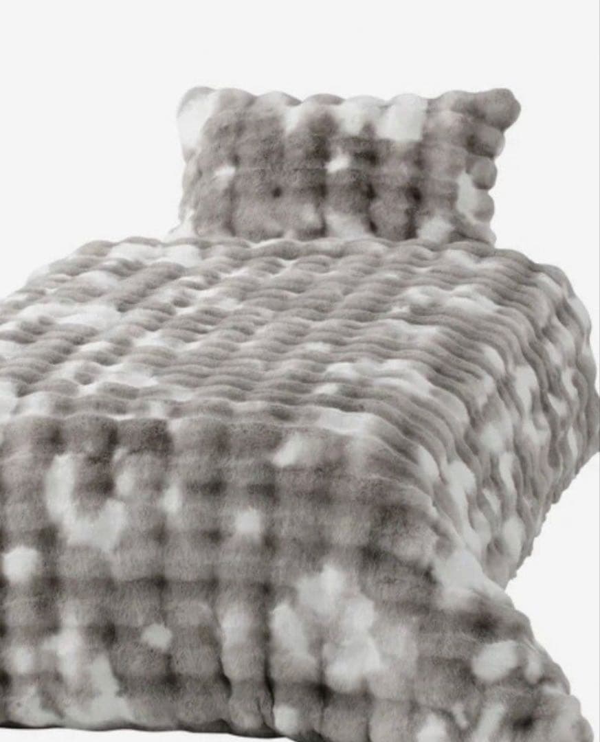 Francfranc WARMYポコモコファー　掛布団カバーシングル　枕カバー