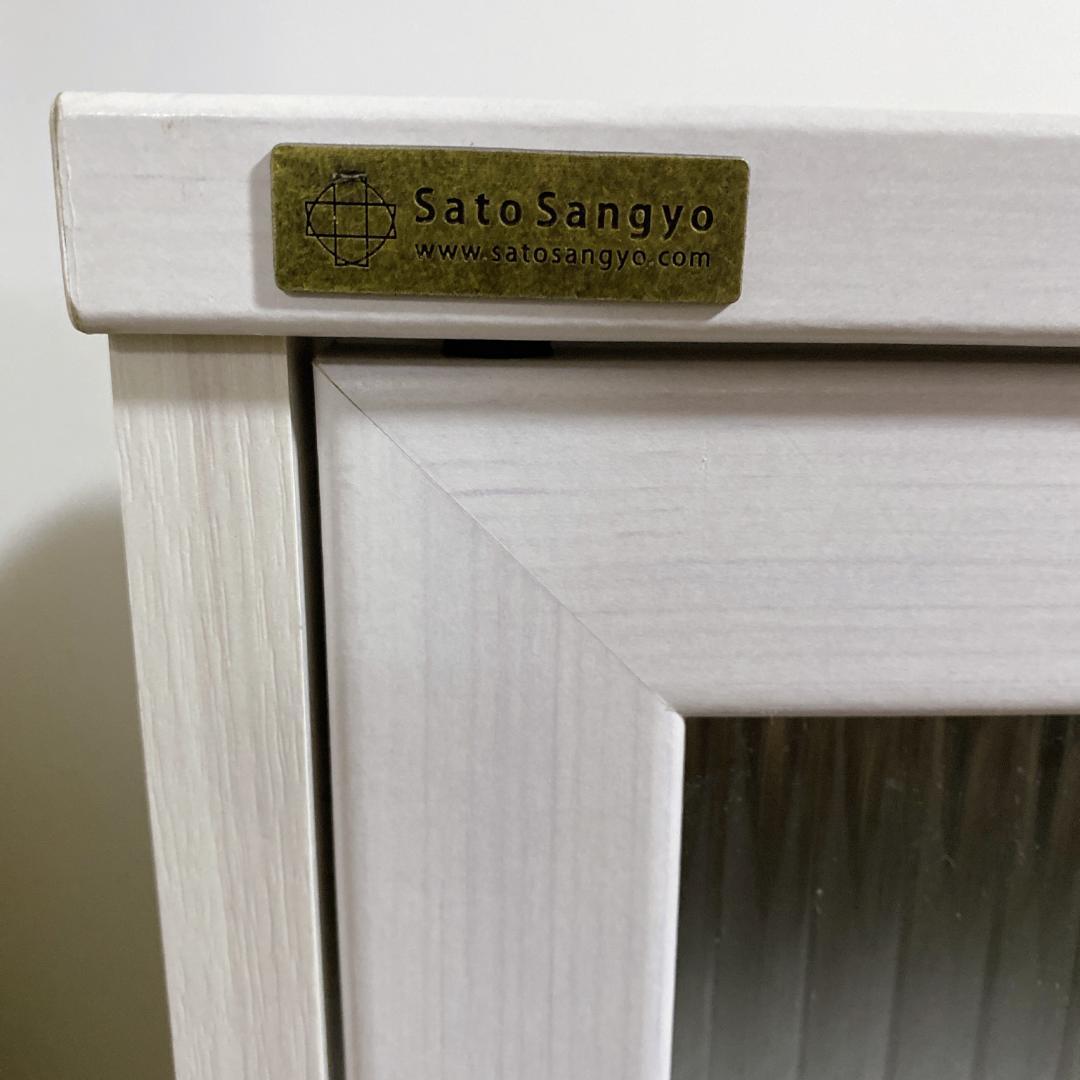 佐藤産業 木目調エレガントキャビネット 食器棚 キッチンキャビネット