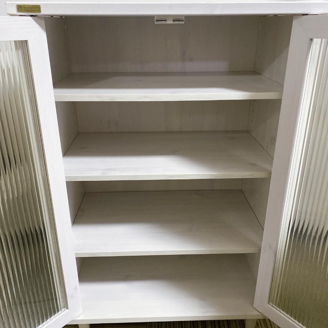 佐藤産業 木目調エレガントキャビネット 食器棚 キッチンキャビネット