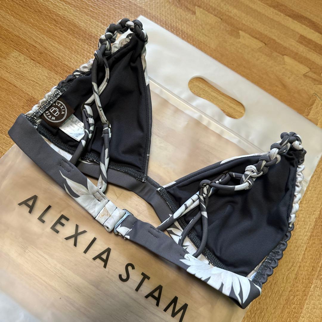 ALEXIA STAM フラワープリント三角ビキニ S