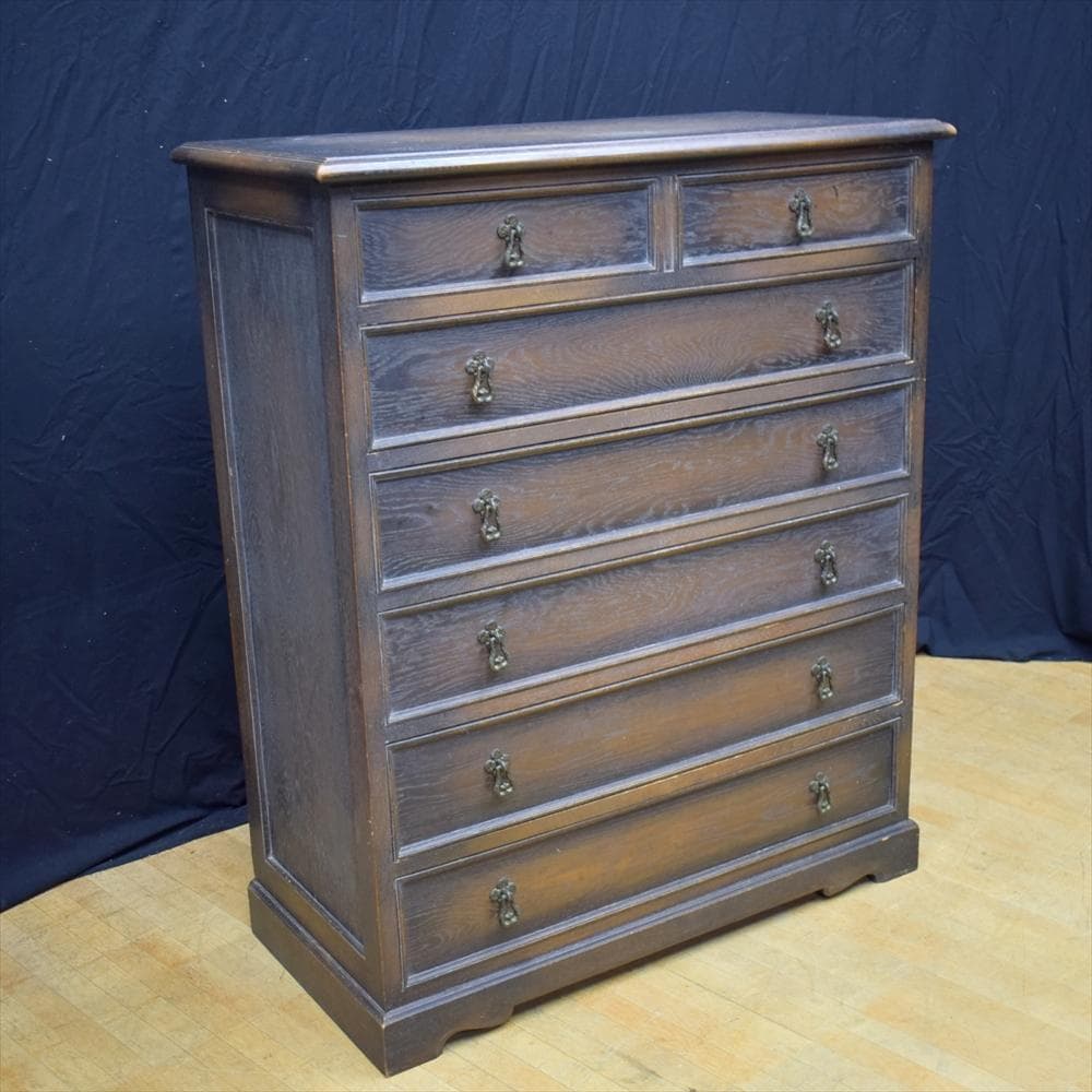 神戸洋家具　６段　７杯　ハイチェスト　タンス　箪笥　チェスト　引き出し　衣類