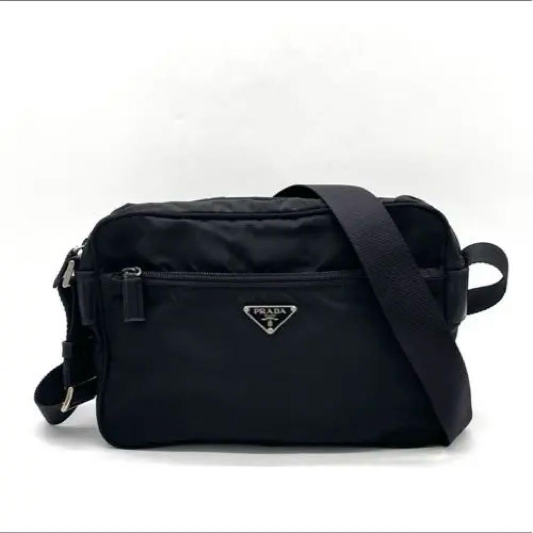 PRADA テスートナイロン レザー カメラバッグ ショルダーバッグ /495