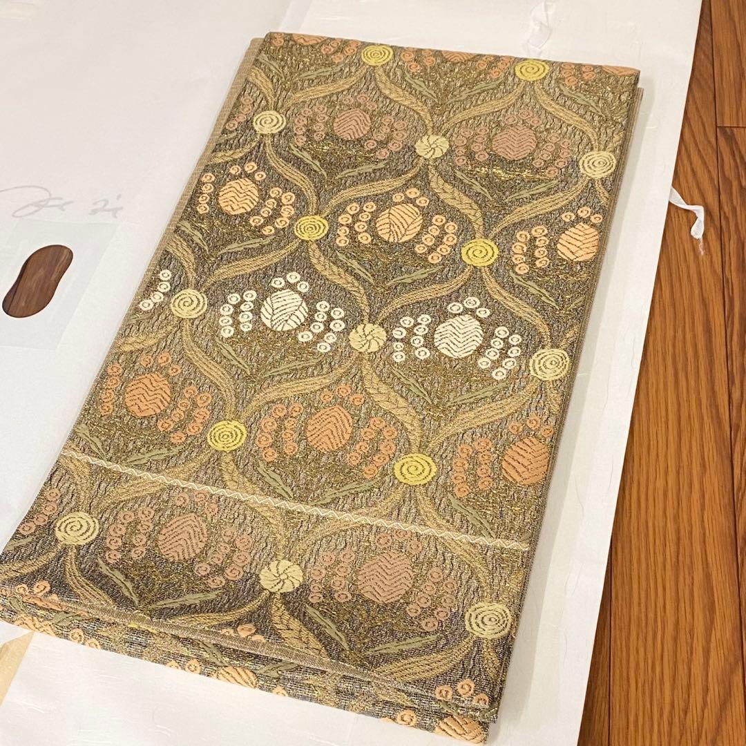 ぱぴよん様　　　　　　　　未使用保管品　正絹　6通袋帯　さが美