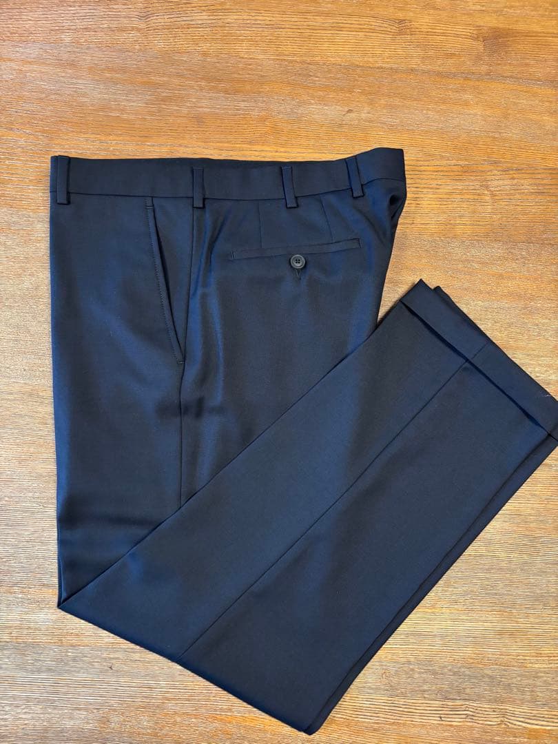 タグ付き極美品エンポリオアルマーニパンツ サイズ48ネイビー系未使用品イタリー製