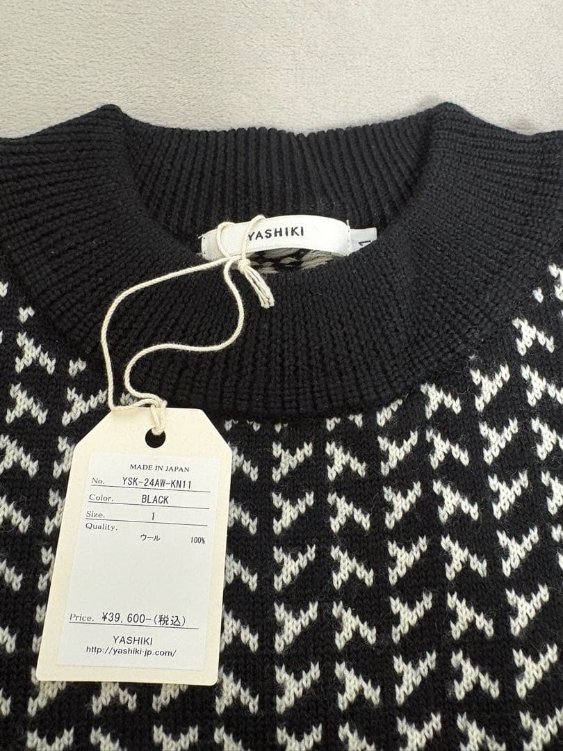 YASHIKI【24AW】 Shinsetsu Knit（BLACK)