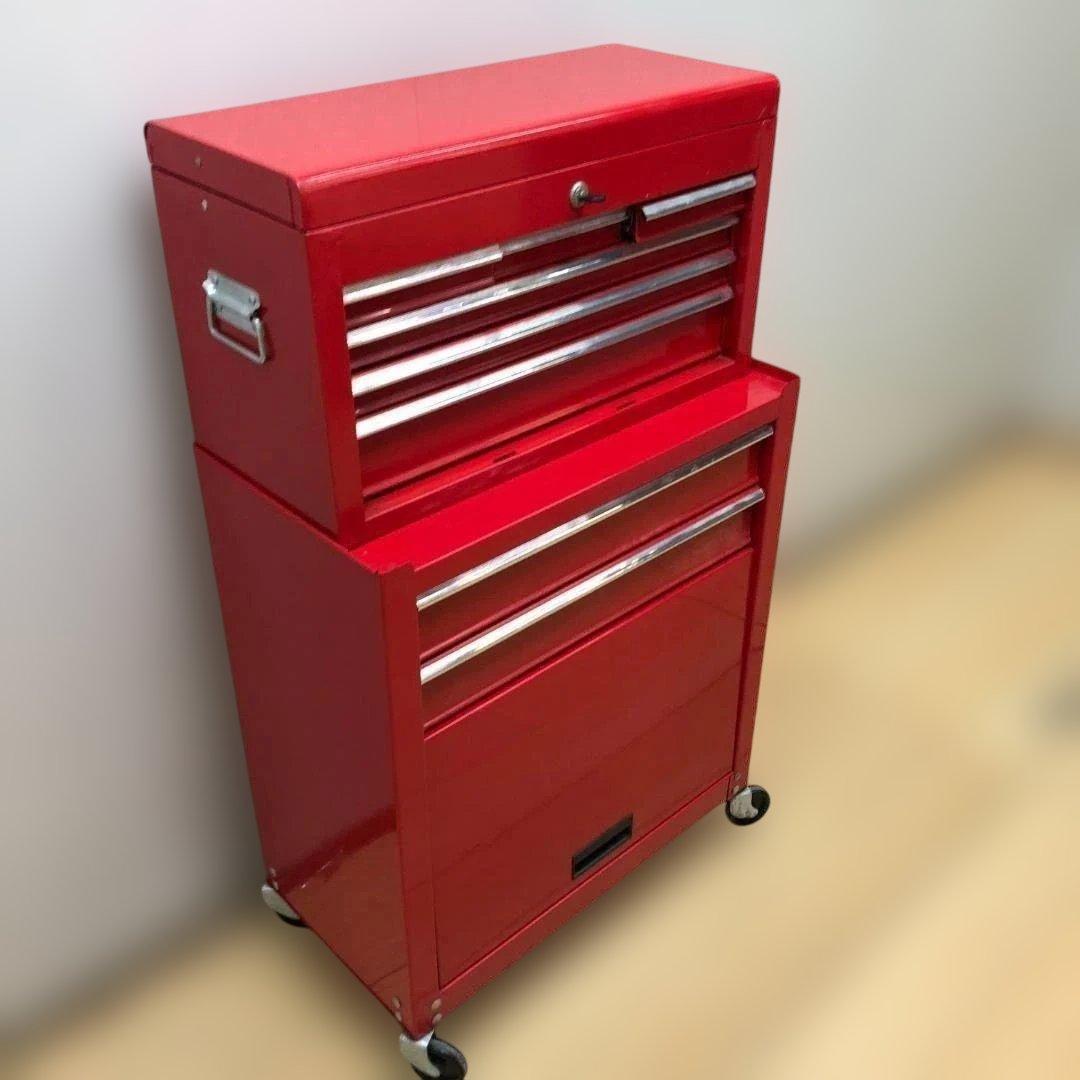 下　②　ツールボックス 2点セット 工具箱 鍵付き キャスター付き　250604