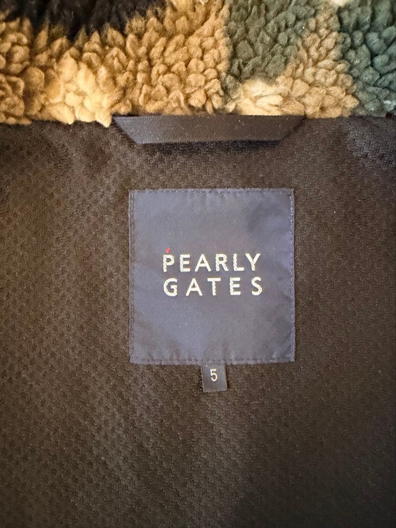 PEARLY GATES 迷彩フリース　ボアベスト サイズ5