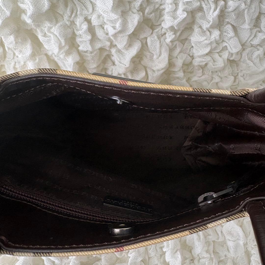 未使用級❗️ BURBERRY ハンドバッグ　ノバチェック　レザー　収納袋