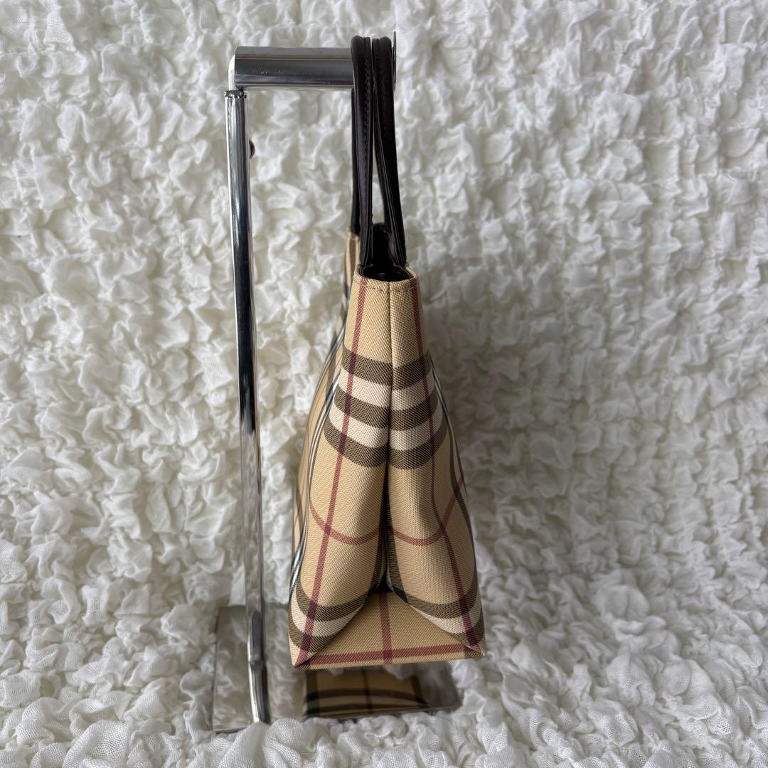 未使用級❗️ BURBERRY ハンドバッグ　ノバチェック　レザー　収納袋