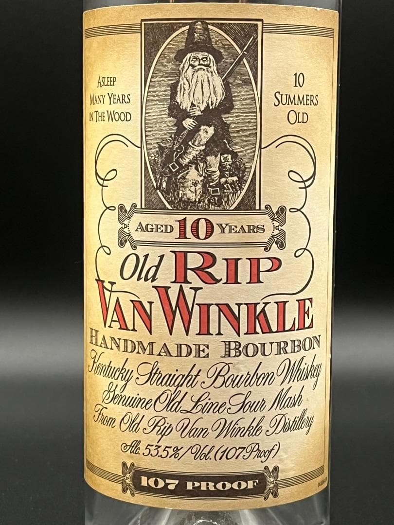 バーボンウイスキーパピーヴァンウィンクルリップヴァンウィンクル10年　空瓶　希少
