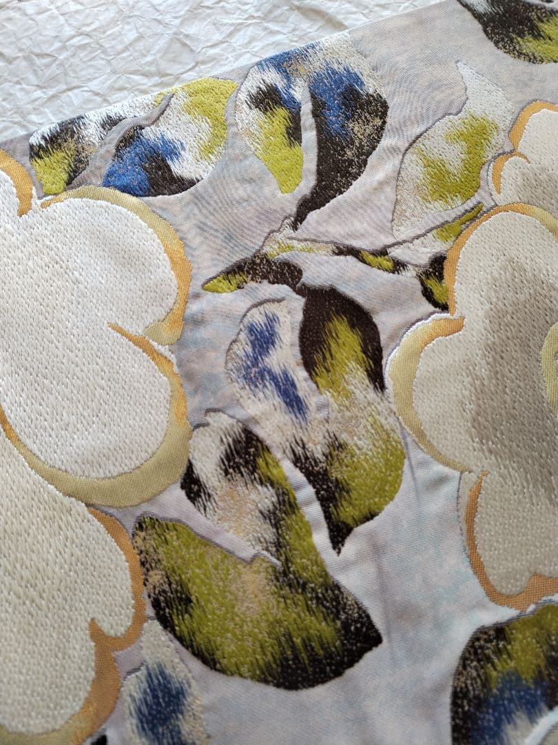 UniUni値下げ　織匠　万勝　琳派椿葉樹文　春繭　袋帯