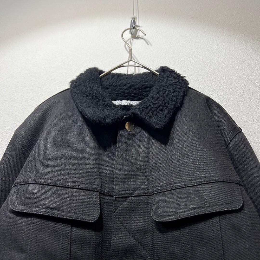 希少 ジョンローレンスサリバン 上質 デニム ジャケット 比翼 裏ボア