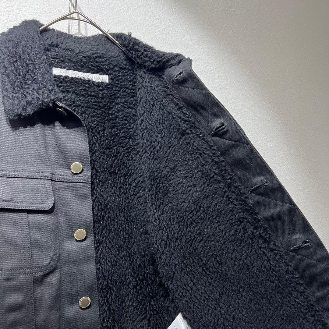 希少 ジョンローレンスサリバン 上質 デニム ジャケット 比翼 裏ボア