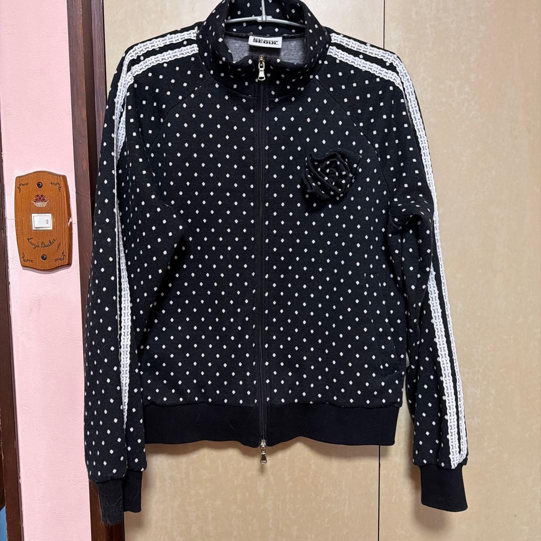 crank ドットトラックジャケットブラック