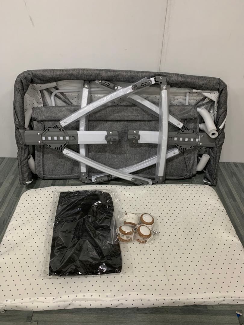 Oqhvup ベビーベッド 添い寝 乳児用ベッド 新生児ベッド 高さ6段調節可能