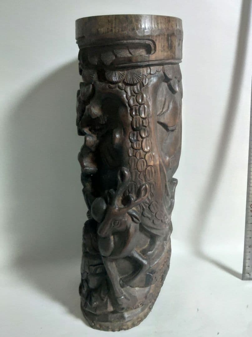 Myday公式アカウント01　筆筒　竹製　竹根　仙人　文人　中国