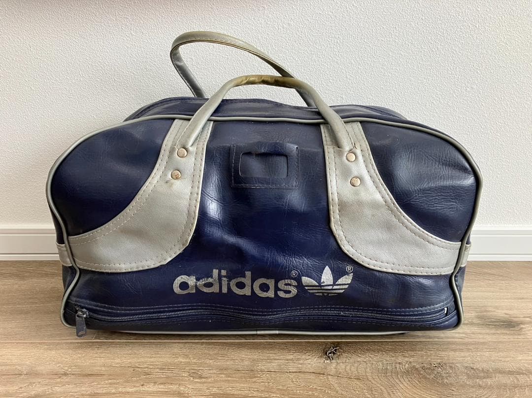 70s Vintage adidas  ボストンバッグ アディダスビンテージ 紺