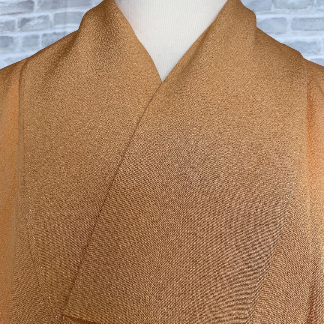 色無地　フルセット　藤紋　浜ちりめん　シンプル　礼装　カジュアル　着物　H6