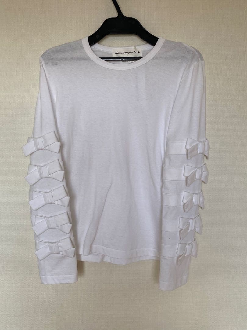 コムデギャルソンガール　リボン　カットソー　M ロンT