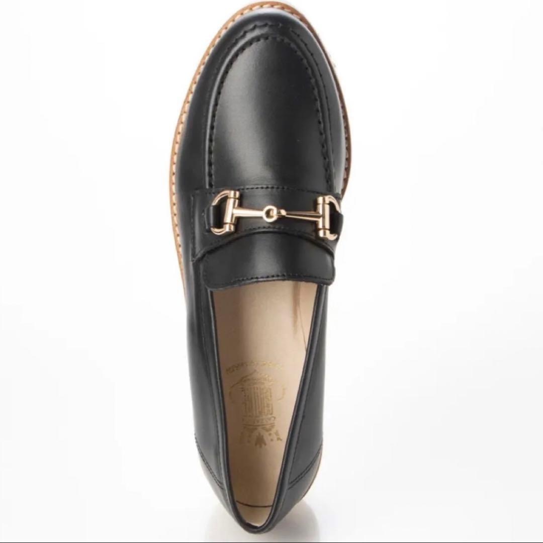 セール　新品 未使用 ボントレ ローファー 靴 本革 ブラック 39