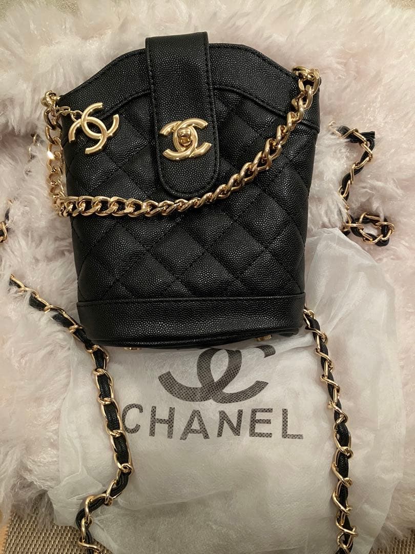 CHANEL ブラックレザー バッグ2way ノベルティ