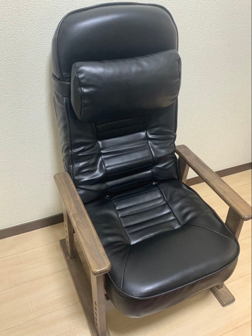 高座椅子　リクライニングチェア ヘッドレスト付き