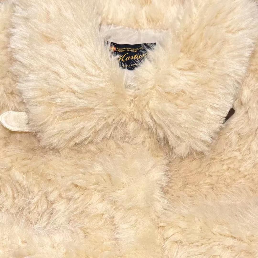 即日発送 入手困難 新品 Kastane カールミドルファーコート アイボリー