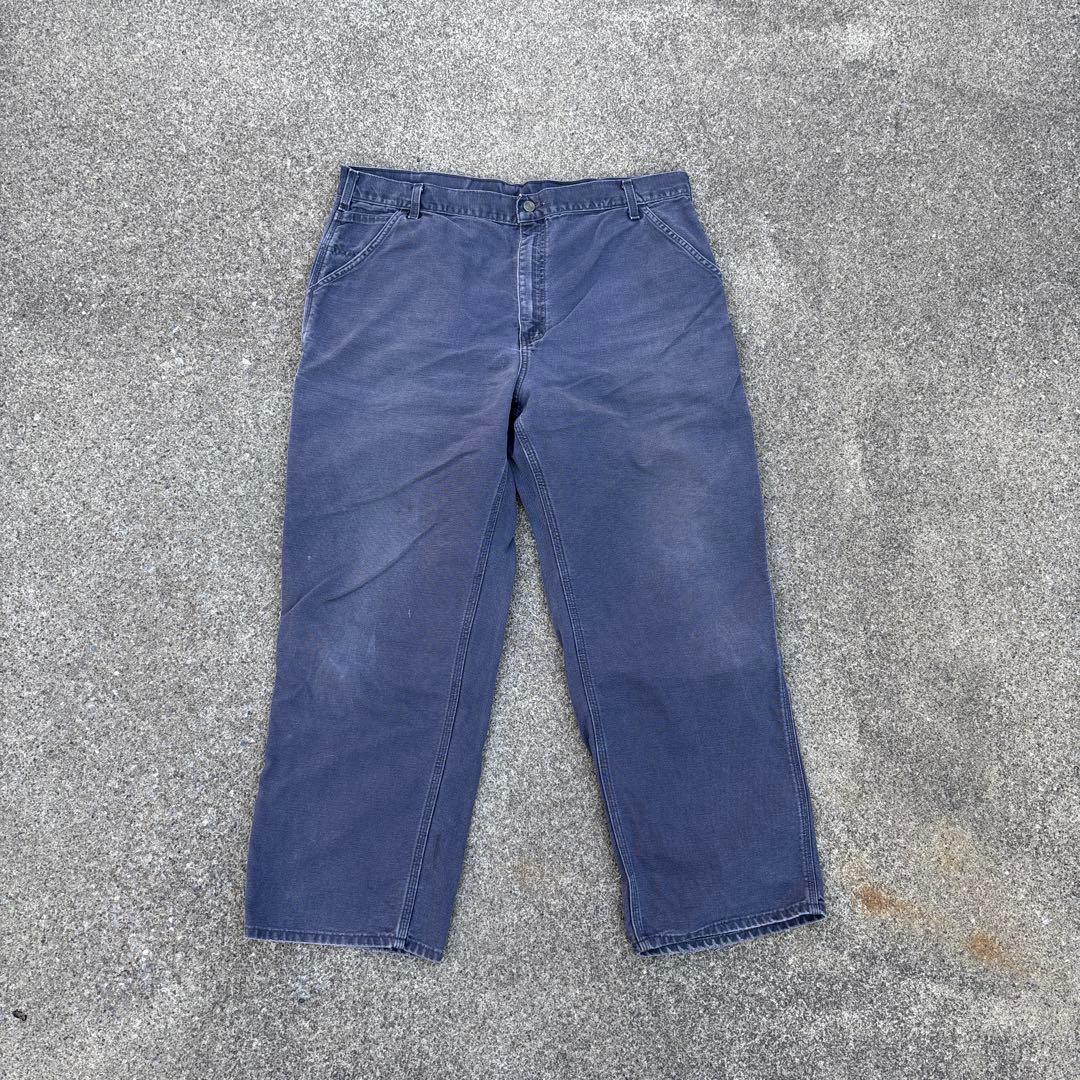 90~00s Carhartt ペインターパンツ ダック地 黒 茄子紺 グレー