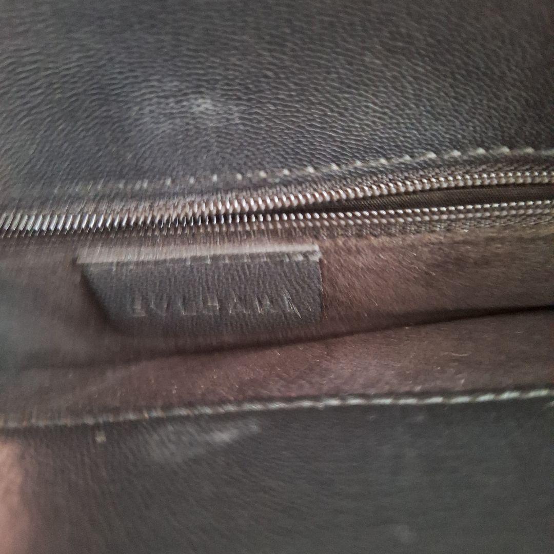 BVLGARI ブラックレザートートバッグ