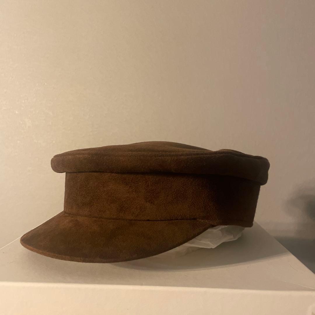 フミカウチダ　レザー　キャスケット