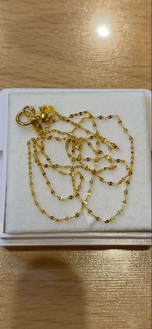 新品未使用　純金　k24 24k 日本製　ネックレス スライドアジャスター付き