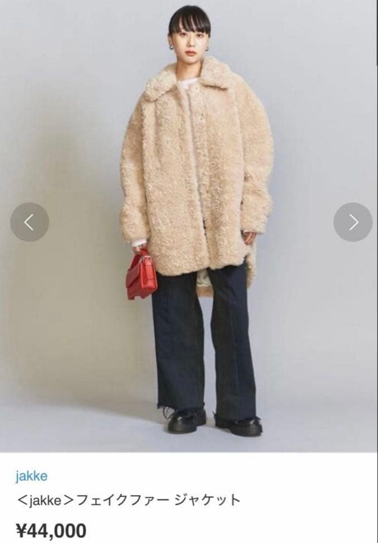 最終価格BY購入　JAKKE フェイクファーコート　jakke ジャッキー