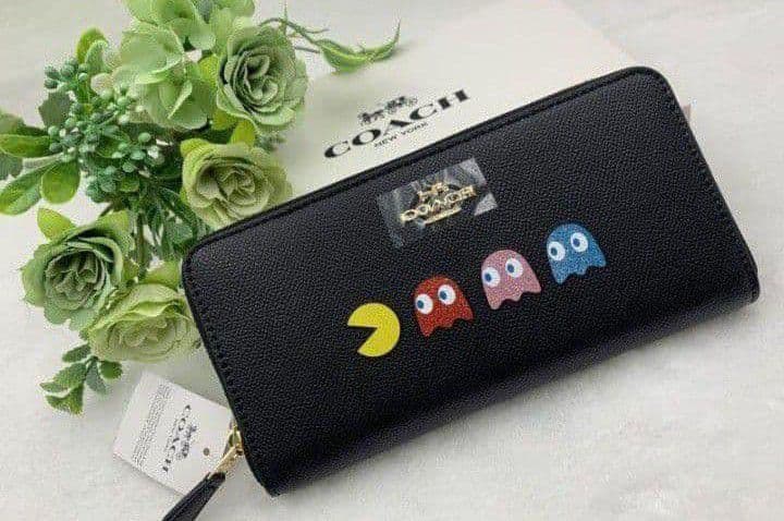 新品未使用コーチ長財布パックマンブラックレディースメンズ送料無料即日発送