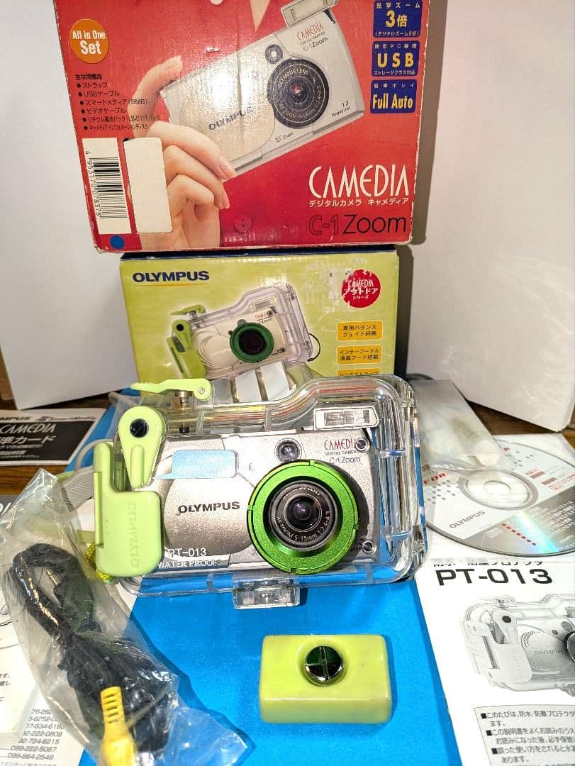 OLYMPUS C-1 Zoom コンパクトデジタルカメラ 防水防塵プロテクタ付