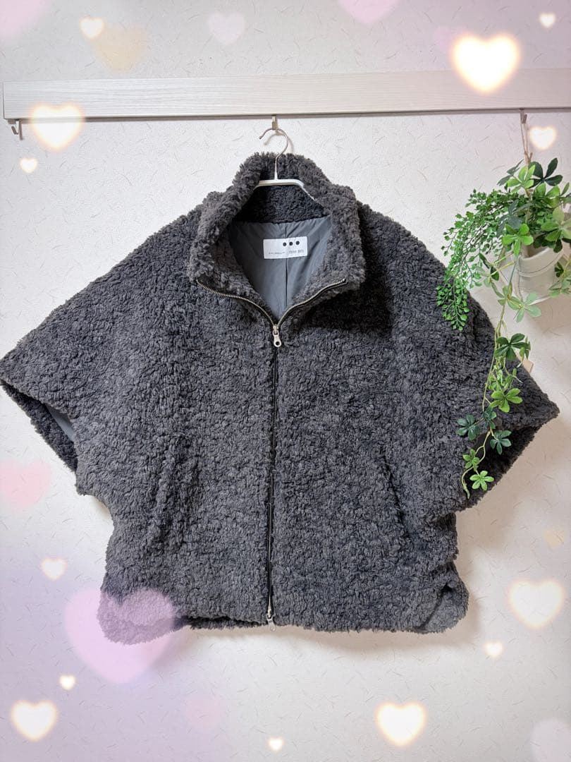 ⭐︎超美品⭐︎three dots プードルボア ポンチョ