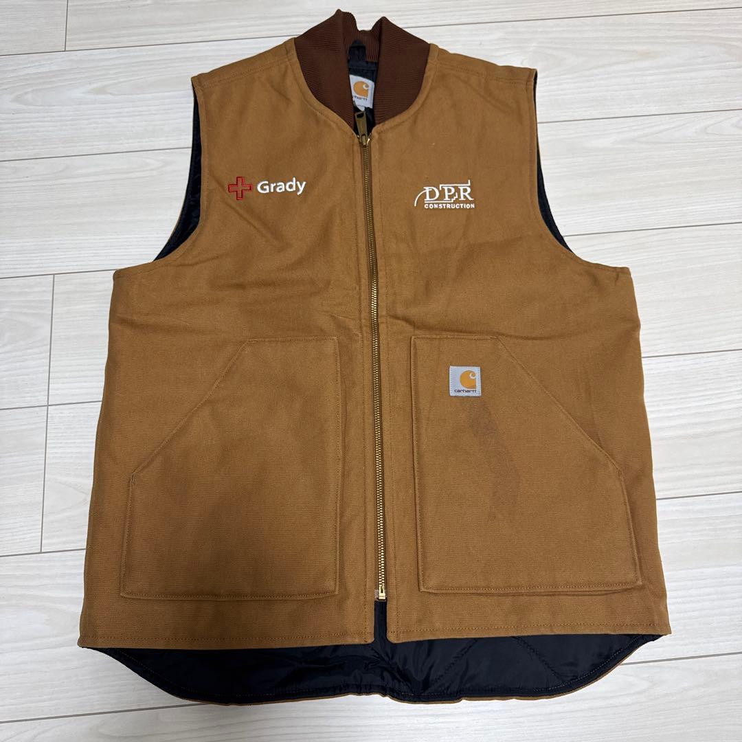 Carhartt 　タッグベスト　ブラウン　M