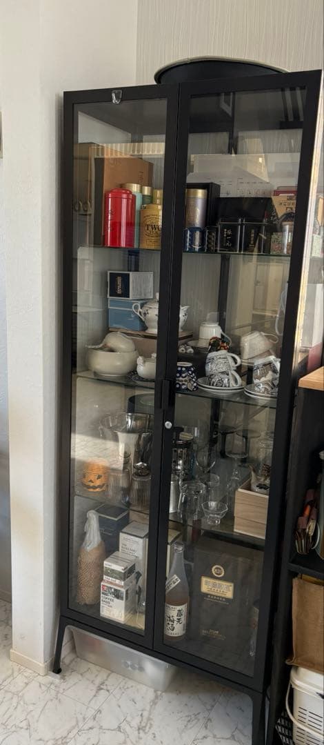 ナ*ン様 IKEA MILSBO ミルスボ コレクションケース チャコール