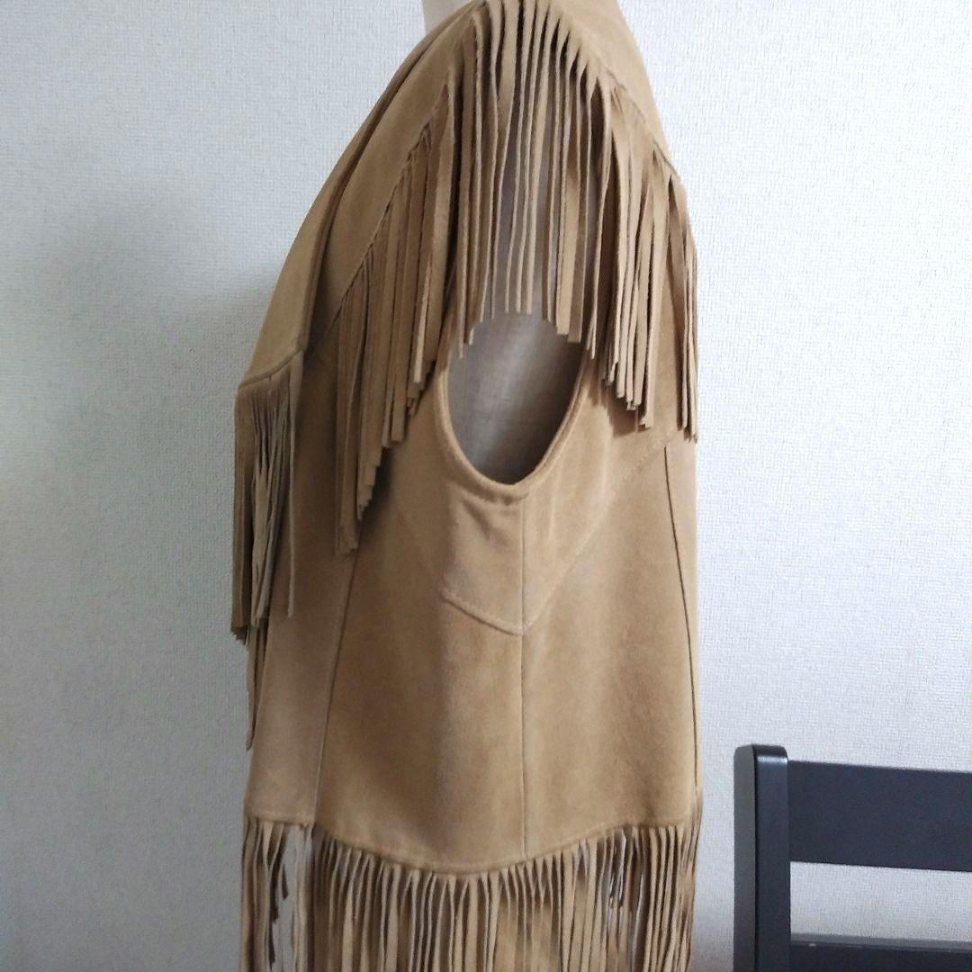 ☆希少☆PioneerWear/レザーフリンジベスト USA vintage